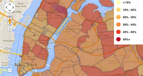 This NYC Rat Map Shows Percentage of Rodent-Infested Restaurants by ...