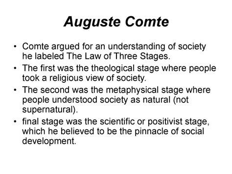 😂 Auguste comte metaphysical stage. What is Auguste Comte's 'Law of Three Stages'?. 2019-03-03