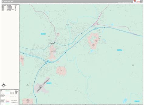 Flagstaff Arizona Wall Map (Premium Style) by MarketMAPS - MapSales