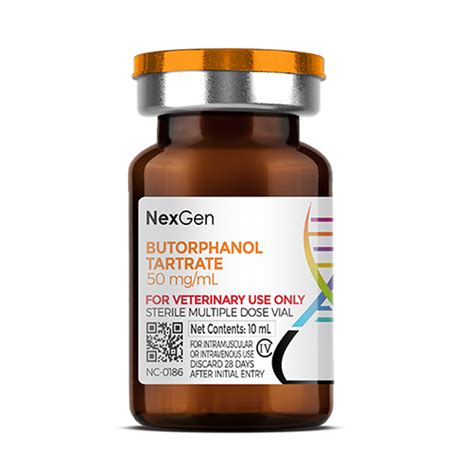 Butorphanol Tartrate 50 mg/mL for Immobilization & Sedation For Veterinarian Use - NexGenVetRx.com