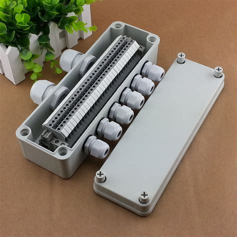 IP65 Waterproof Cable Junction Box 80*250*70mm 6 Ways UK2.5B Din Rail ...