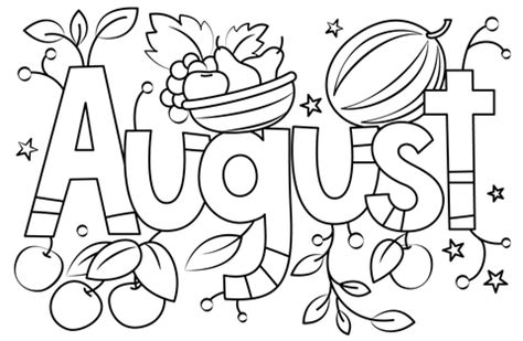 August coloring page | Free Printable Coloring Pages