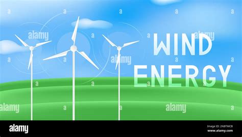 Wind energy poster. Vector illustration Stock Vector Image & Art - Alamy