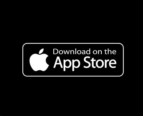 Apple App Store Icon Logo Symbol White Design Mobile Vector ...