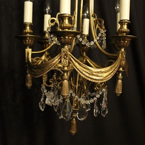 French Gilded Bronze 6 Light Antique Chandelier | 566831 ...