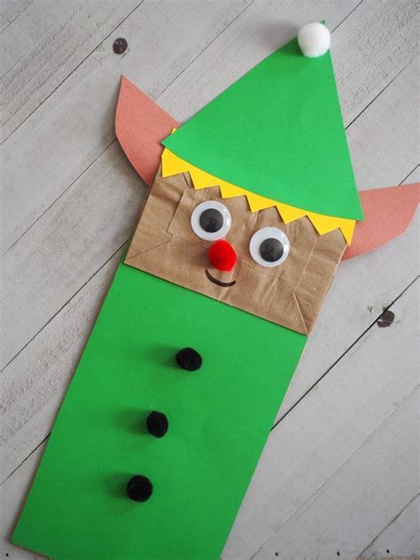 Christmas Paper Bag Puppets & A New Book - The Chirping Moms | Paper ...