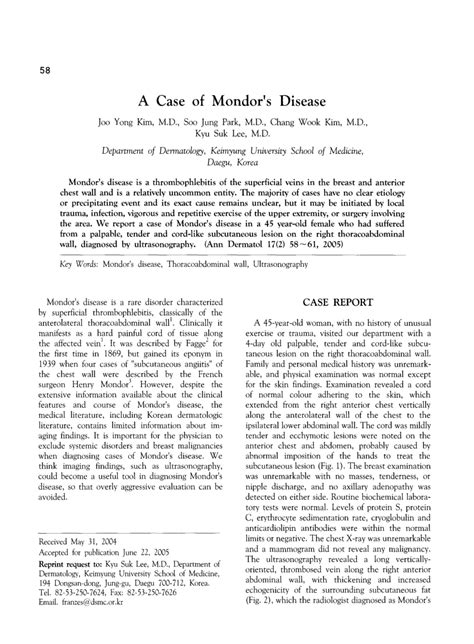 (PDF) A Case of Mondor's Disease