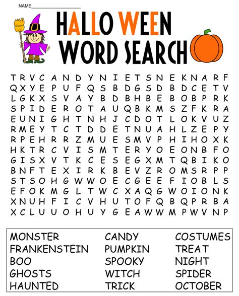 Halloween Puzzles Printable - Printable Word Searches