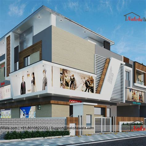 Triple Storey Commercial Building Modern Elevation Design | Commercial complex, Commercial ...