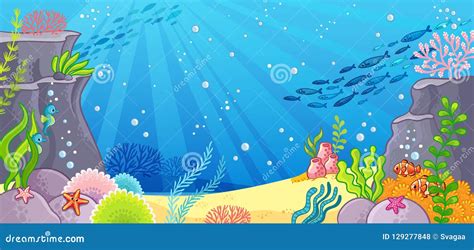 Sea Bottom - Cartoon Style Vector Illustration | CartoonDealer.com #22850430