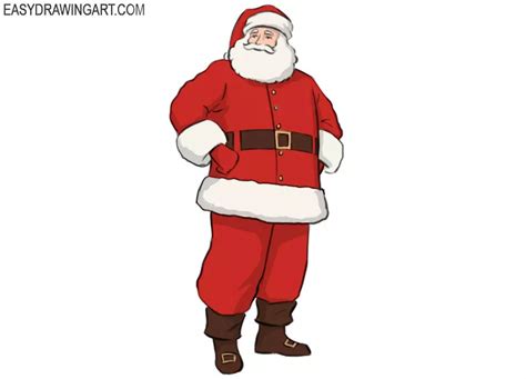 How to Draw Santa Claus - Easy Drawing Art