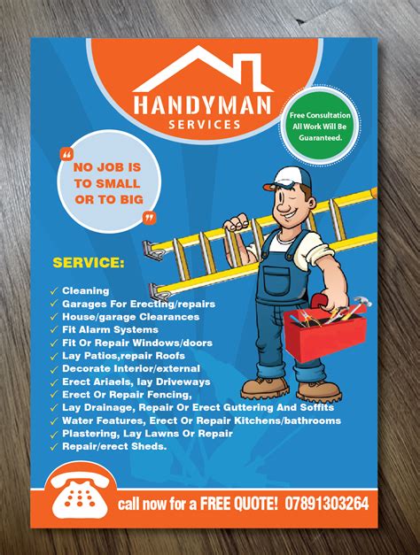 Handyman Flyer Samples | Master of Template Document