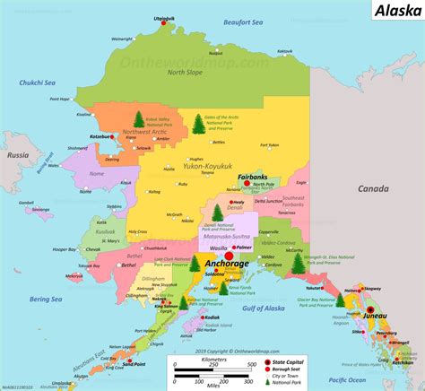 Printable Map Of Alaska