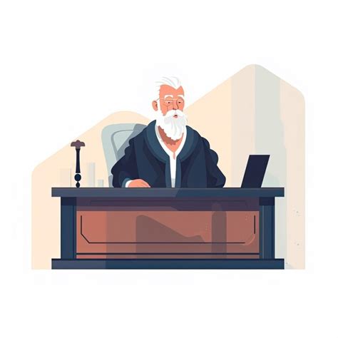 Premium AI Image | judge lawyer flat vector clipart illustration website style profession job ...