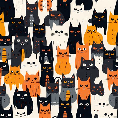 Seamless Cats Background Pattern Free Stock Photo - Public Domain Pictures