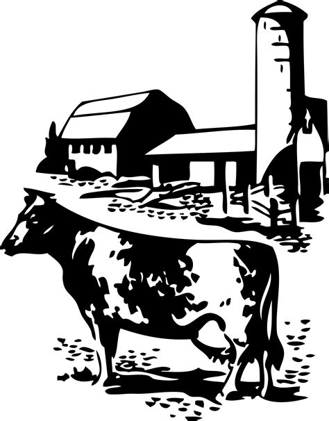 Farming clipart black and white, Farming black and white Transparent ...