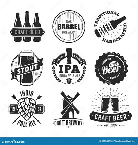 Vector Craft Beer Badges And Logos | CartoonDealer.com #83351375