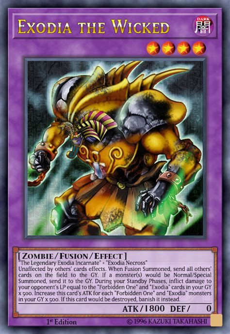 Exodia The Wicked (Fanmade card) by HolyCrapWhiteDragon on DeviantArt