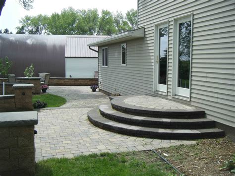 paver patio stairs with landing - Google Search | Patio stairs, Patio pavers design, Paver patio