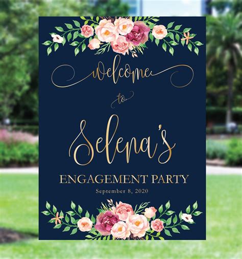 Engagement Party Signs Engagement Party Poster Engagement - Etsy