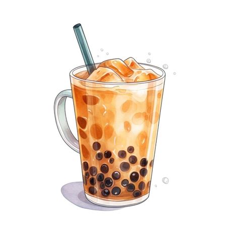 Premium AI Image | milk tea boba