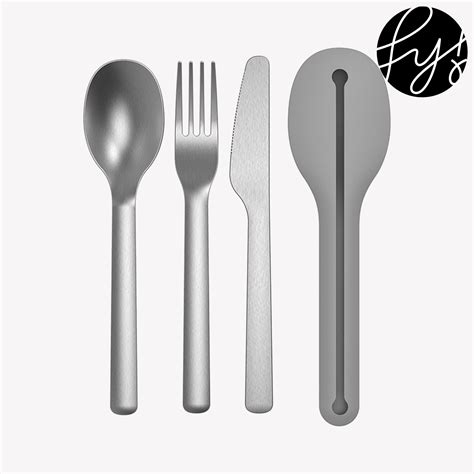You're always ready for a meal on the go with this compact 3-piece travel flatware set. This set ...