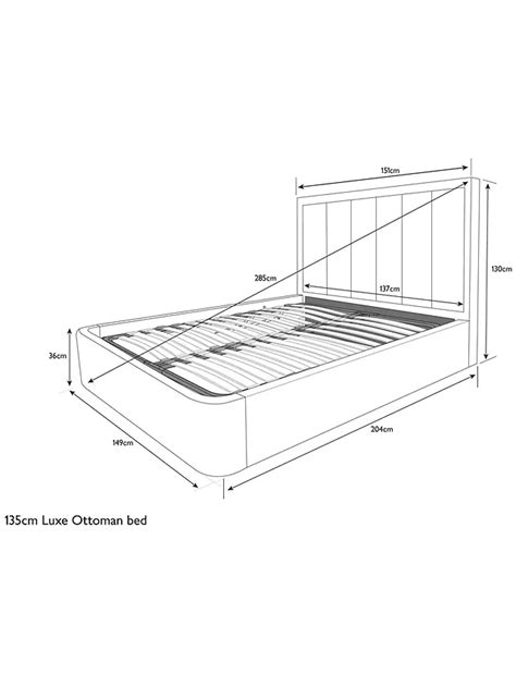 TEMPUR® Luxe Ottoman Storage Upholstered Bed Frame, Double, Biscuit