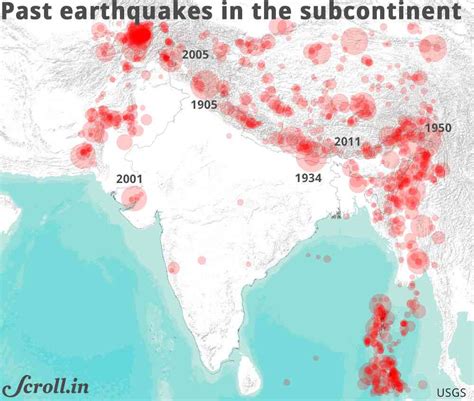 India Earthquake Map