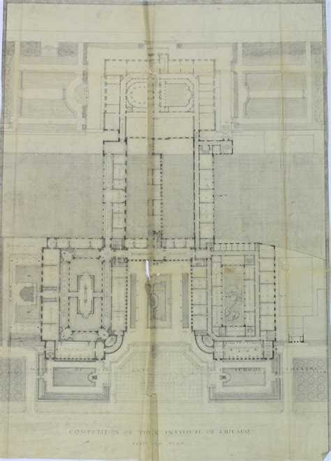 Art Institute of Chicago Competition, First Floor Plan | The Art ...