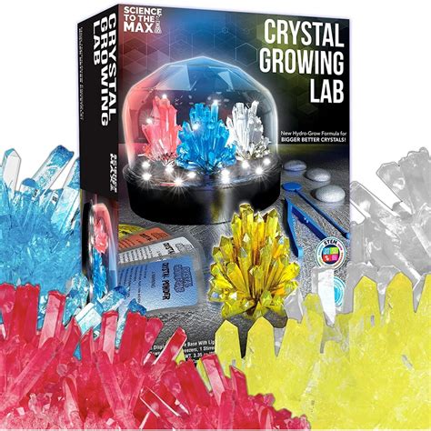 Be Amazing! Toys DIY Crystal Growing Experiment Kit for Kids W/Light Up Display Dome - Make Your ...