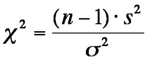 Chi-square test for variance