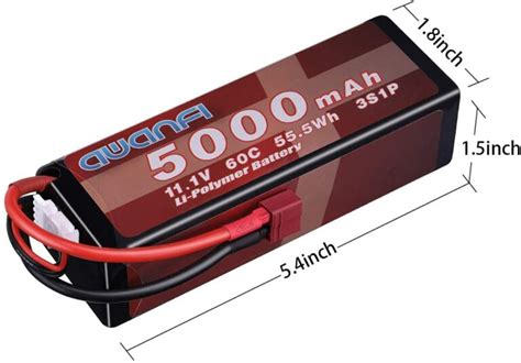 AWANFI 3S Lipo Battery 11.1V 5000mAh 60C RC LiPo Battery Pack Hardcase ...