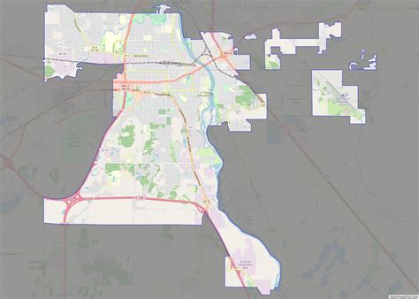 Map of St. Cloud city, Minnesota - Thong Thai Real