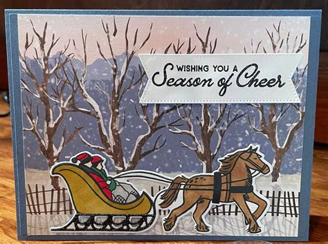 Pin by Eileen Barth on Sleigh scene cards | Scene cards, One horse open ...