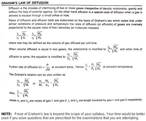 Prove Graham's law of diffusion