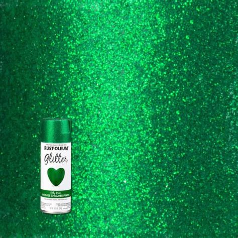 Rust-Oleum Specialty 10.25 oz. Kelly Green Glitter Spray Paint 342612 - The Home Depot