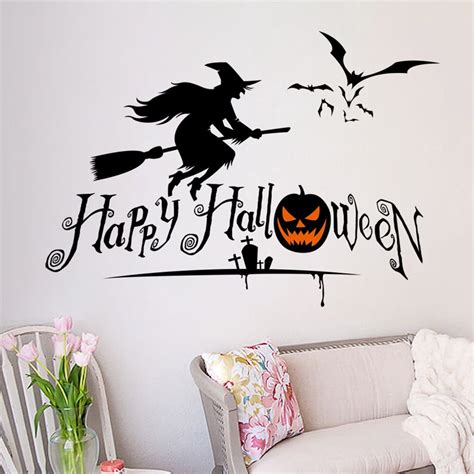 Halloween Home Decor Wall Stickers DIY Removable Vinyl Wall Sticker ...