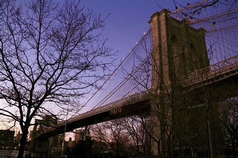 Sunset at Brooklyn Bridge Photograph by Lewardeen - Fine Art America