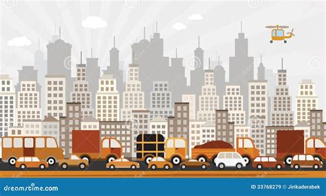 Traffic Jam In The City Royalty Free Stock Images - Image: 33768279