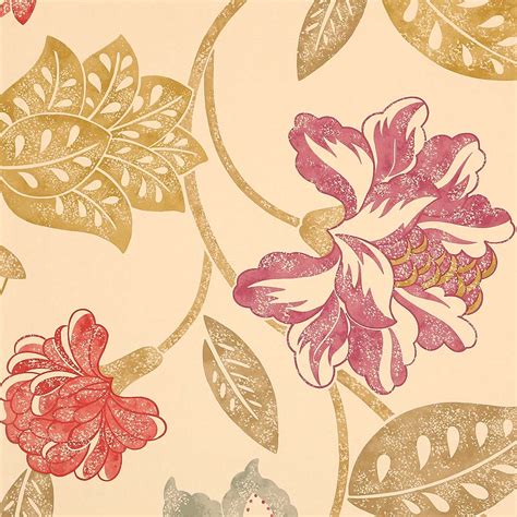 Sanderson Floral Feature Wallpaper - Beige - Callisto - DAMPCA101 | eBay