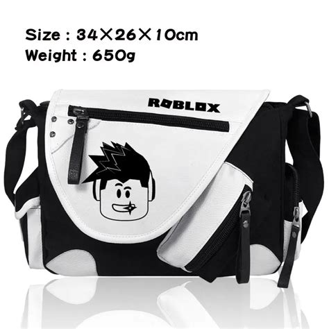 Roblox Games Cartoon Messenger Bags Teenage Girl Student School Bag men ...