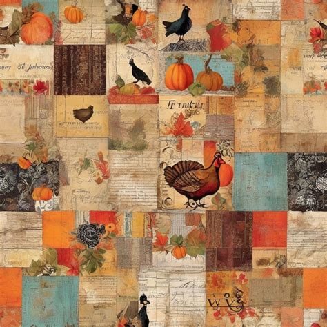 Vintage Thanksgiving Patchwork Art Free Stock Photo - Public Domain ...