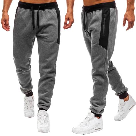 Jogging Pants Men Solid GYM Training Pants Sportswear Joggers Sports Pants Men Running Swearing ...