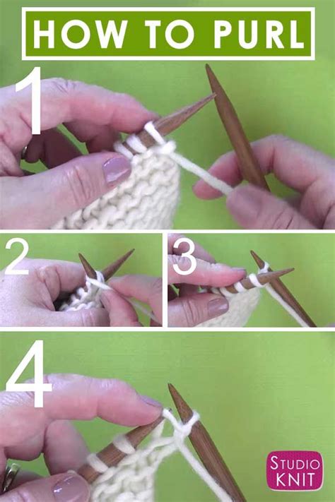 Learn How to Purl Stitch | Absolute Beginner Knitting Series | Knitting ...