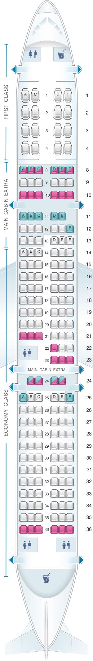 Seat Map American Airlines Airbus A321 181pax | SeatMaestro