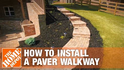 How to Install a Paver Walkway | The Home Depot - YouTube | Paver walkway, Paver steps, Backyard ...