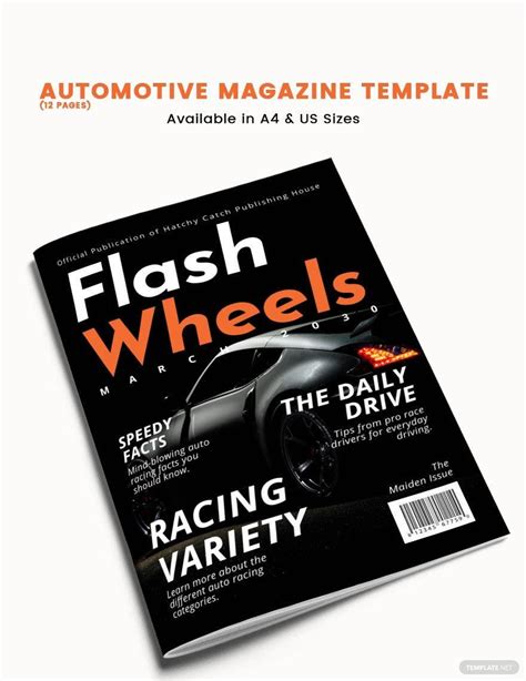 Automotive Magazine Template in InDesign, Word, Publisher, Pages ...