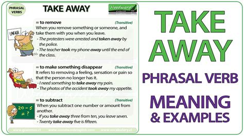 TAKE AWAY - Phrasal Verb Meaning & Examples in English