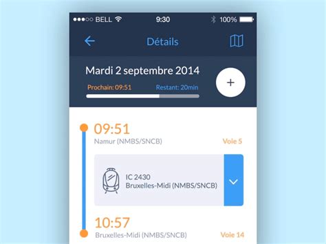 A little concept for the new version of Belgian rail app (Only in Belgium) | 모바일, 벤치