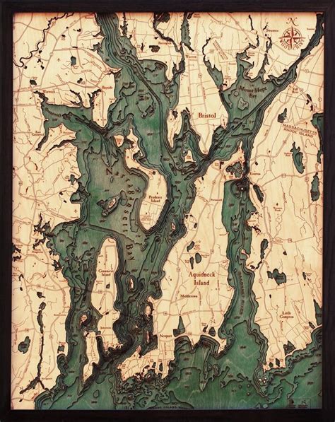 Narragansett Bay Wood Chart Map | Narragansett bay, Narragansett, Underwater world